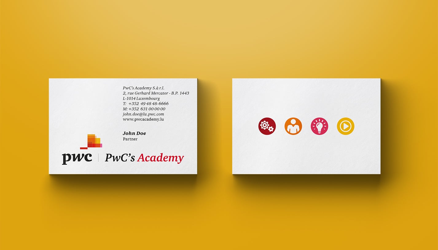 cartes de visite PwC's Academy